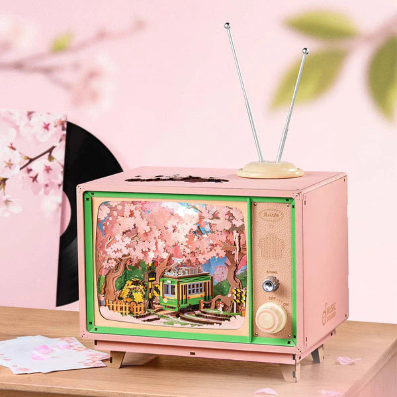 Puzzle 3D Robotime Madera y caja musical - Sakura Dreamy Tour
