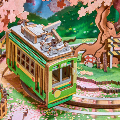 Puzzle 3D Robotime Madera y caja musical - Sakura Dreamy Tour 🌸📺
