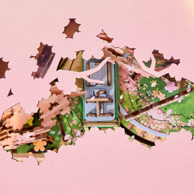 Puzzle 3D Robotime Madera y caja musical - Sakura Dreamy Tour 🌸📺