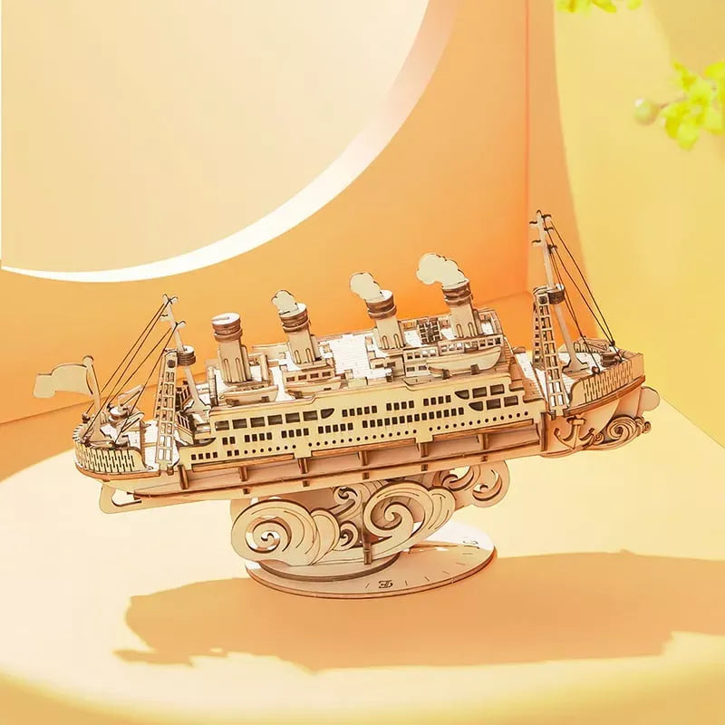 Puzzle 3D Robotime Miniatura - Cruise Ship ⚓ (Barco crucero)