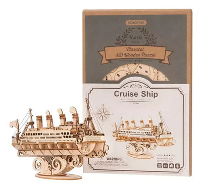 Puzzle 3D Robotime Miniatura - Cruise Ship ⚓ (Barco crucero)