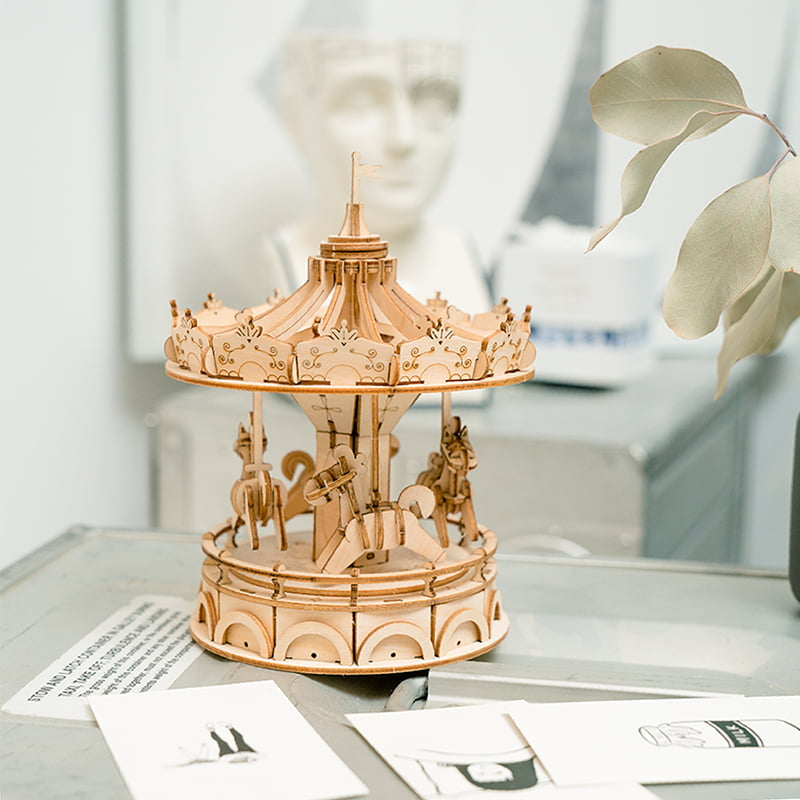 Puzzle 3D Robotime Miniatura - Merry Go Round  TG404🎠
