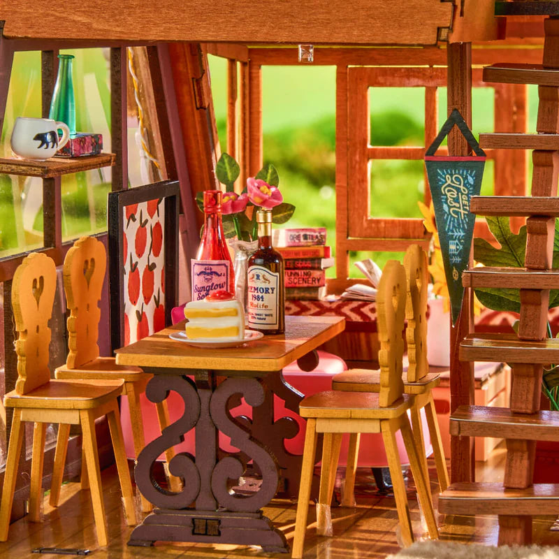 Rolife de Robotime- Puzle 3d - casita miniatura- Cabaña Alpina A-Frame Cabin DG181🌲🏡