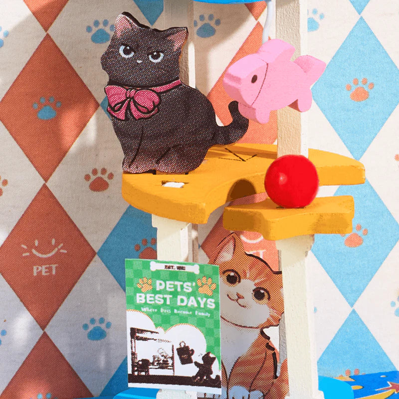Rolife - Robotime - puzle 3d - Casita miniatura - Tienda de Mascotas - "Pawfect Pet Shop" - DS045🐱🐶