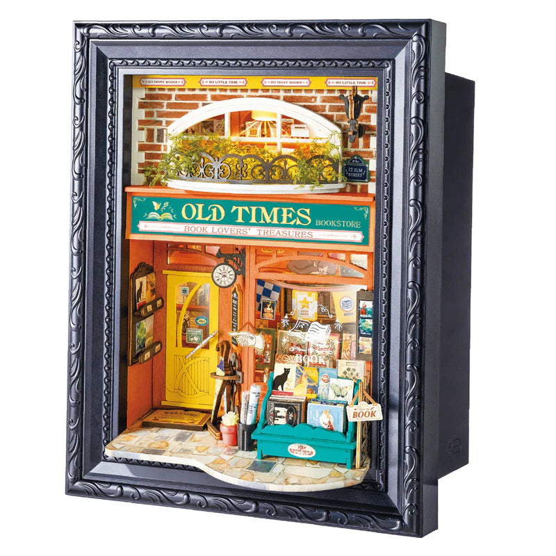 Rolife de Robotime - Booknook - Puzle 3d madera - Librería Old Times Bookstore DP004  🏛️📚