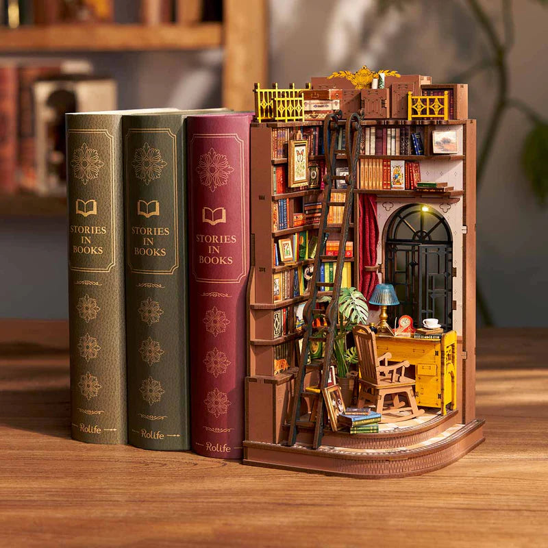 Rolife de Robotime - Puzle 3d Book Nook - Estudio del Rincón Silencioso - Silent Corner Study TGE02📖🕰️