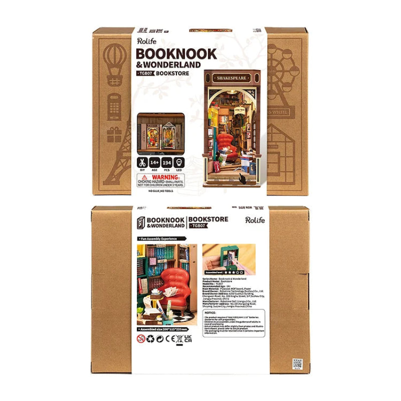 PUZZLE 3D MINIATURA ROBOTIME BOOK NOOK - BOOKSORE TGB07 📚