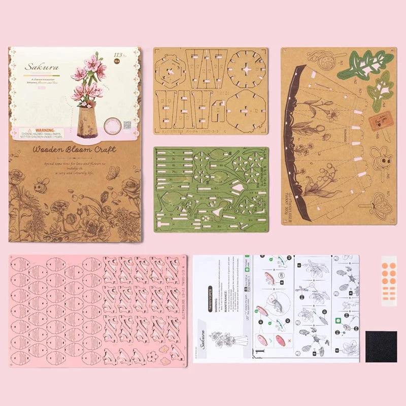 PUZZLE 3D MADERA ROBOTIME - SAKURA (Flor de cerezo) TW101🌸