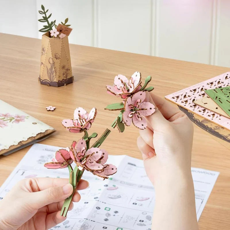 PUZZLE 3D MADERA ROBOTIME - SAKURA (Flor de cerezo) TW101🌸
