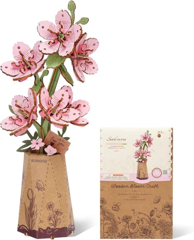 PUZZLE 3D MADERA ROBOTIME - SAKURA (Flor de cerezo) TW101🌸