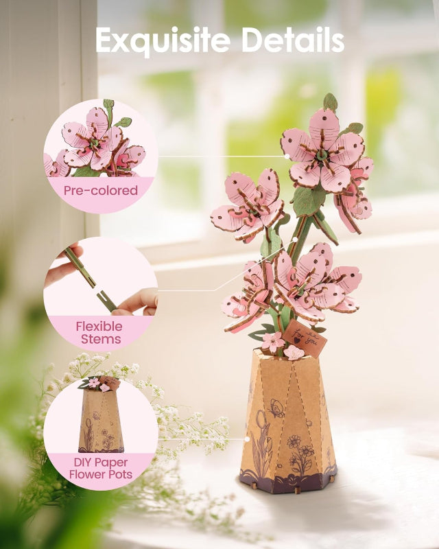PUZZLE 3D MADERA ROBOTIME - SAKURA (Flor de cerezo) TW101🌸