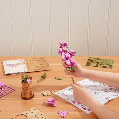 Puzzle 3D Robotime Miniatura - Purple Moth Orchid 💜