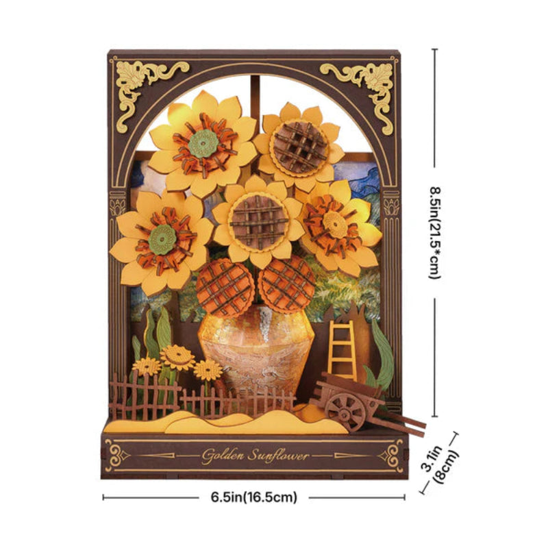 Puzzle 3D Robotime Madera- Golden Sunflower 🌻 (TH002)