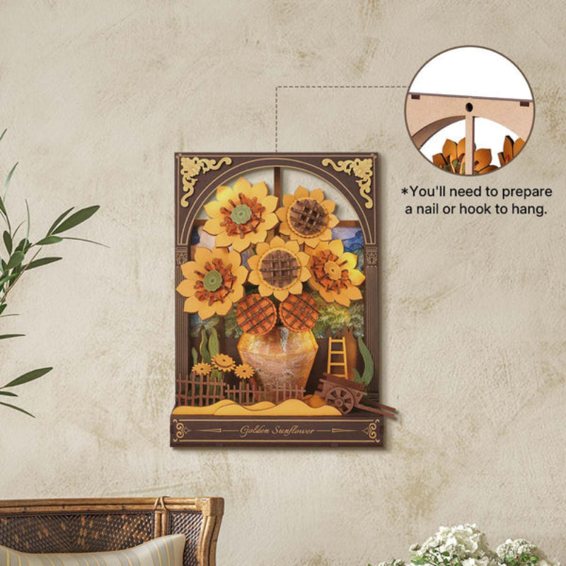 Puzzle 3D Robotime Madera- Golden Sunflower 🌻 (TH002)