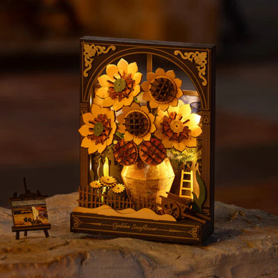 Puzzle 3D Robotime Madera- Golden Sunflower 🌻 (TH002)