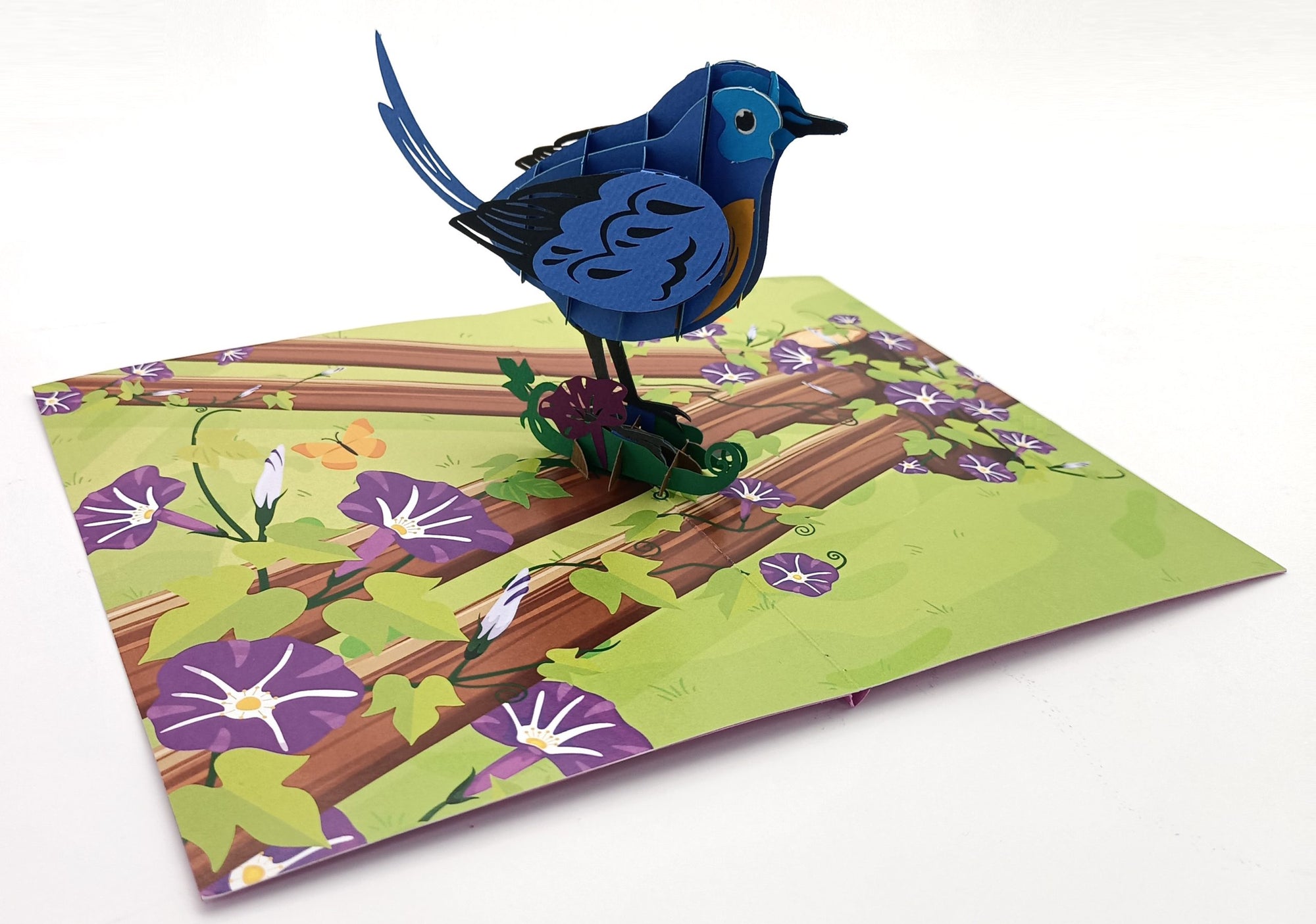 Tarjeta pop-up Kiriarte- Pájaro Azul 🪽🔵