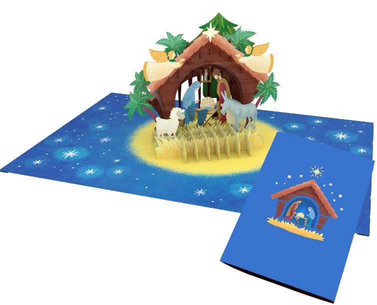 Tarjeta navideña pop-up Kiriarte- Natividad 🌟😇