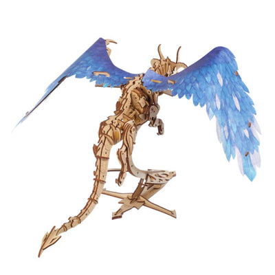 Puzle 3D de madera mecánico- Dragon de la Tormenta- Ugears 🐉