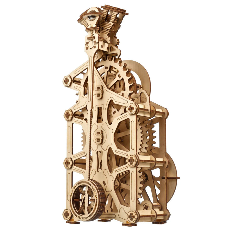 Puzle 3D de madera mecánico UGEARS - Reloj de Engranajes (Engine Clock)⏰ ⚙️