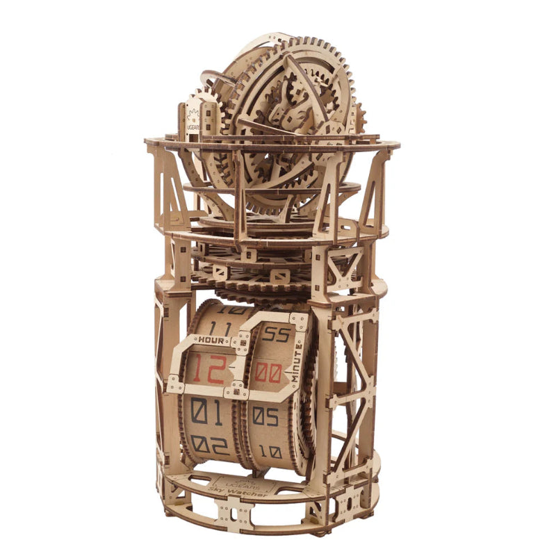 Puzle 3D de madera mecánico Ugears- Reloj Tourbillon de Sobremesa Astrónomo ⭐⚙️