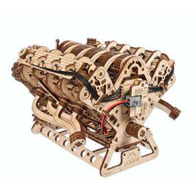 Puzle 3D de madera- Motor V8- Ugears 🔩 🚗