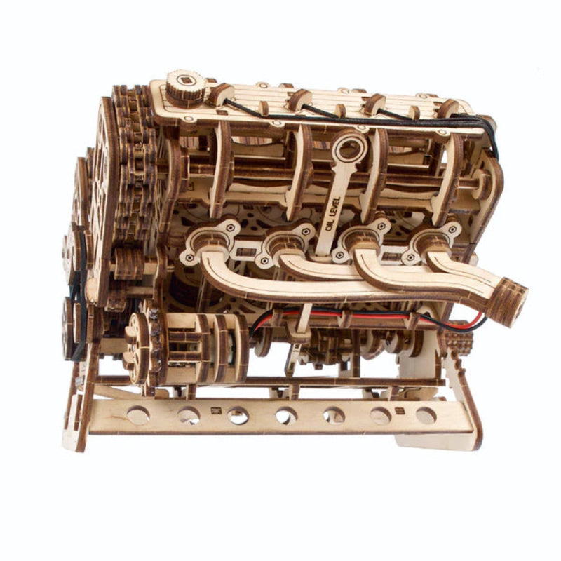 Puzle 3D de madera- Motor V8- Ugears 🔩 🚗