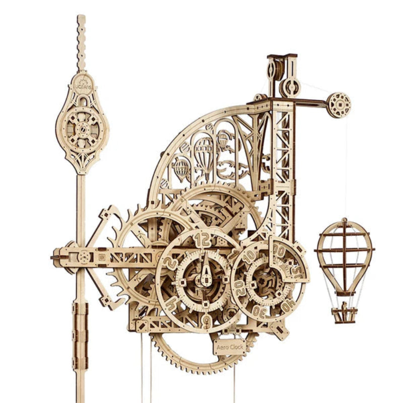 Puzle 3D de madera- Aero Reloj- Ugears 🕑