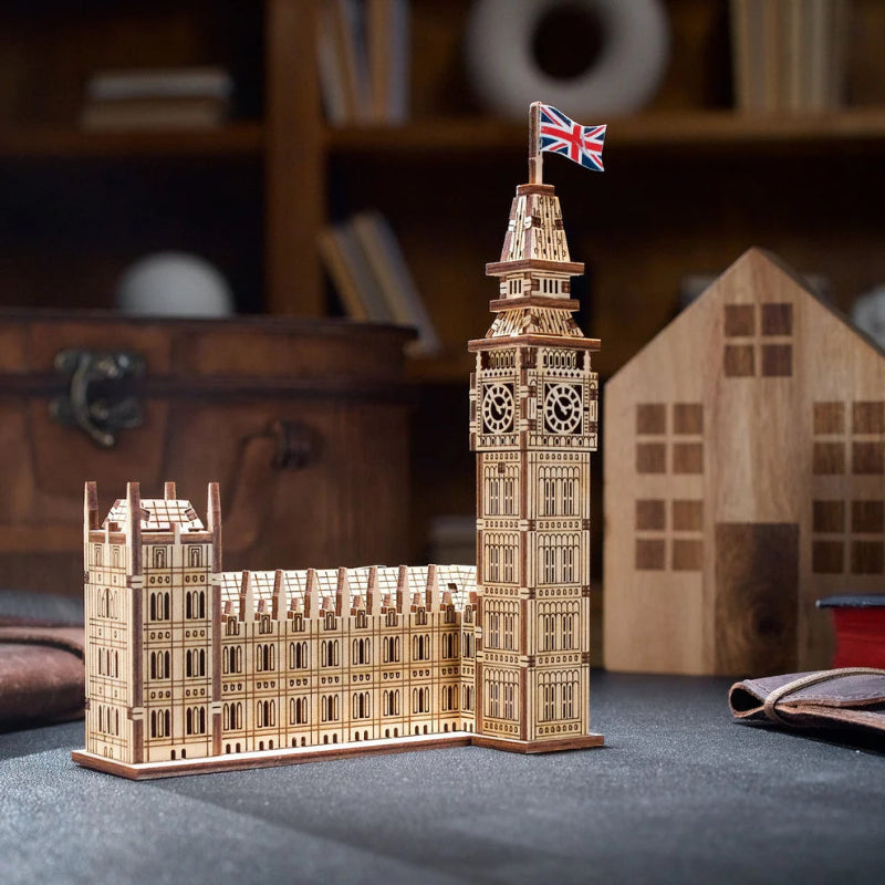 Puzle 3D de madera - Big Ben - Ugears 🕰️