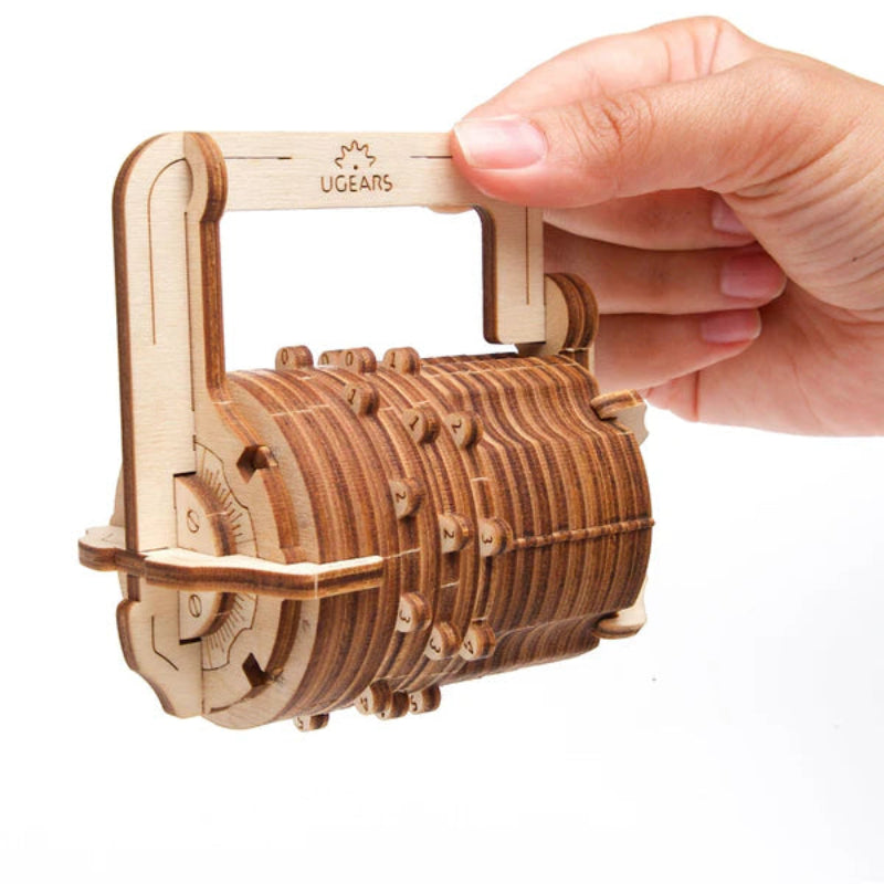 Ugears - Puzle 3D de Madera - Candado de Combinación -STEM Lab 🔐🧠✨