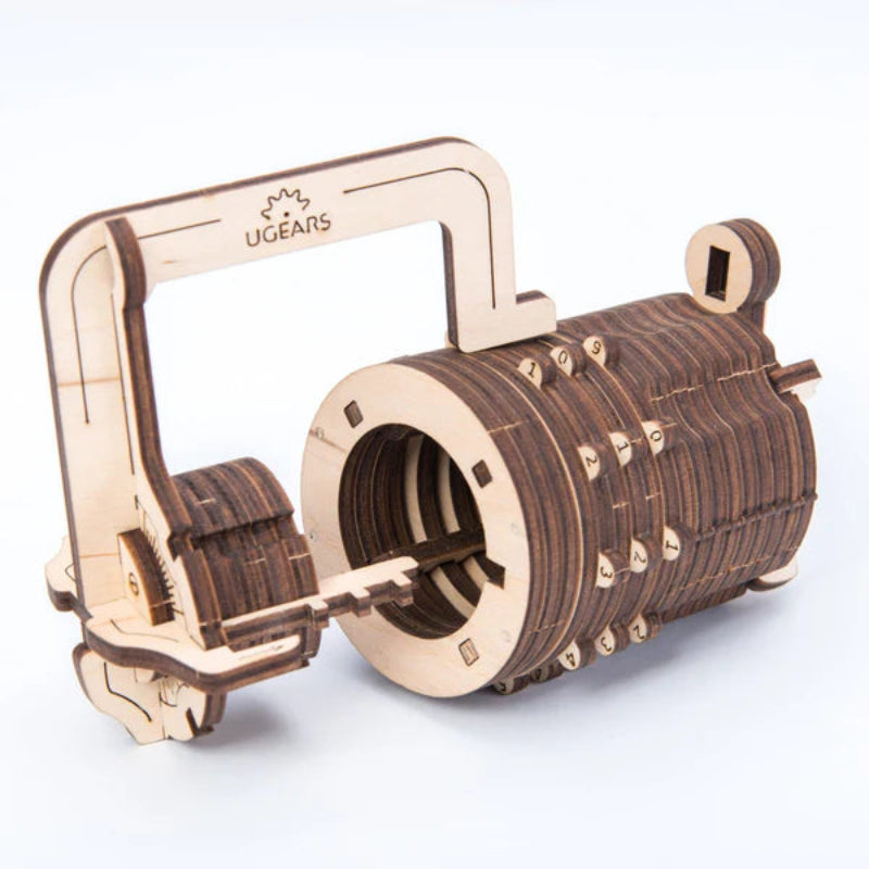 Ugears - Puzle 3D de Madera - Candado de Combinación -STEM Lab 🔐🧠✨