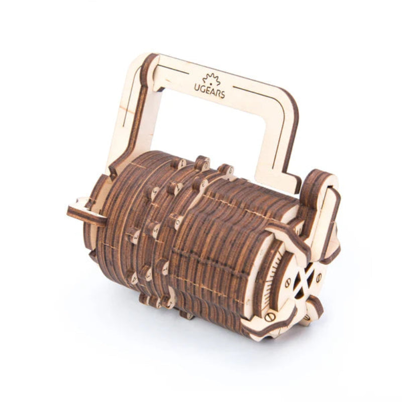 Ugears - Puzle 3D de Madera - Candado de Combinación -STEM Lab 🔐🧠✨