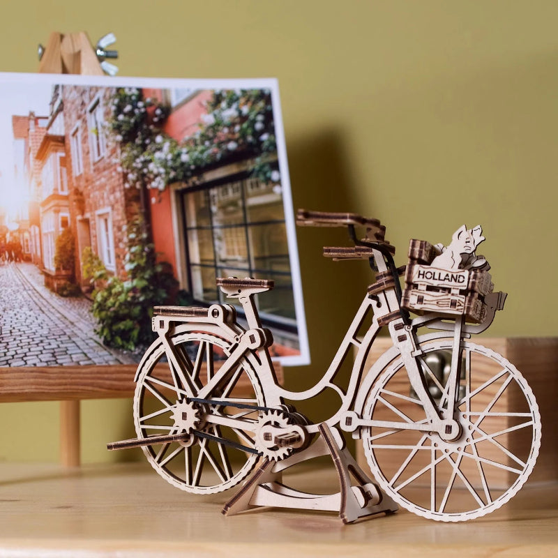 Puzle 3D de madera mecánico UGEARS - Dutch Bicycle (Bicicleta holandesa) 🚲