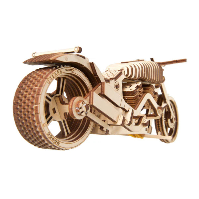 Ugears - Puzle 3D de Madera-  Motocicleta VM-02🏍️💨✨