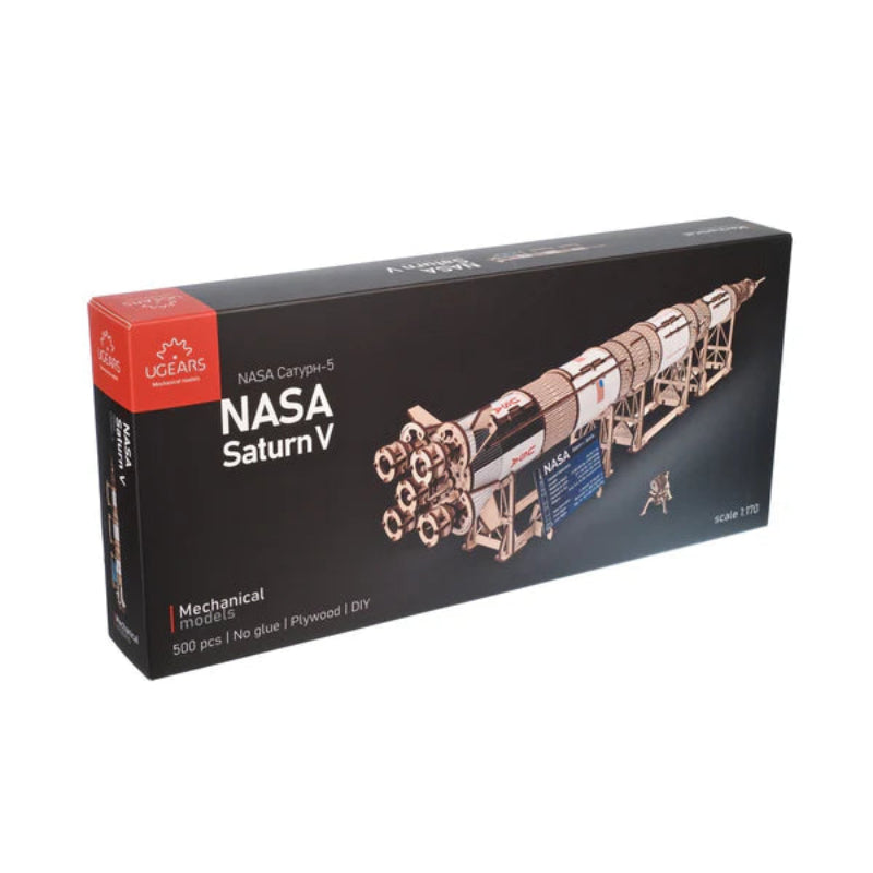 Puzle 3D de madera mecánico UGEARS- Nasa Saturn V 🪐🚀