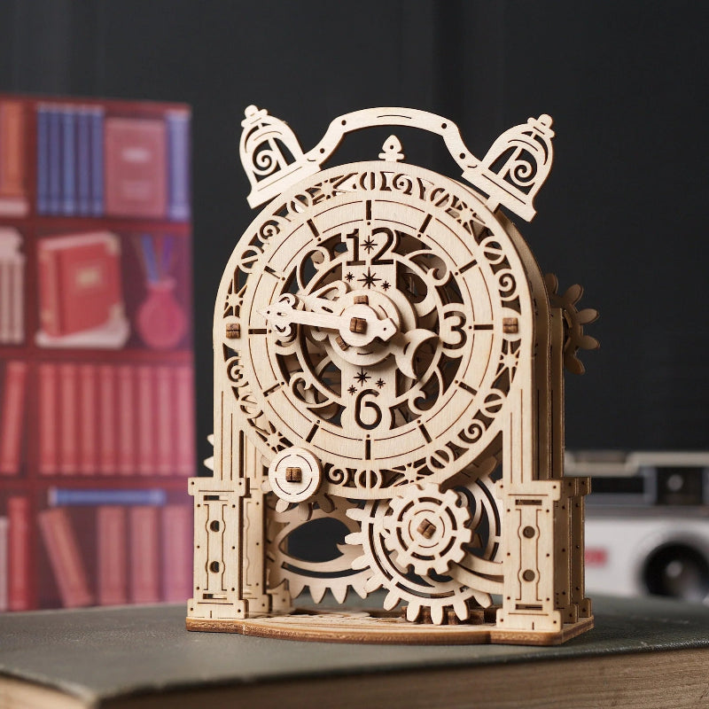 Puzle 3D de madera mecánico UGEARS- Reloj Alarma retro (Vintage Alarm Clock)  ⏰