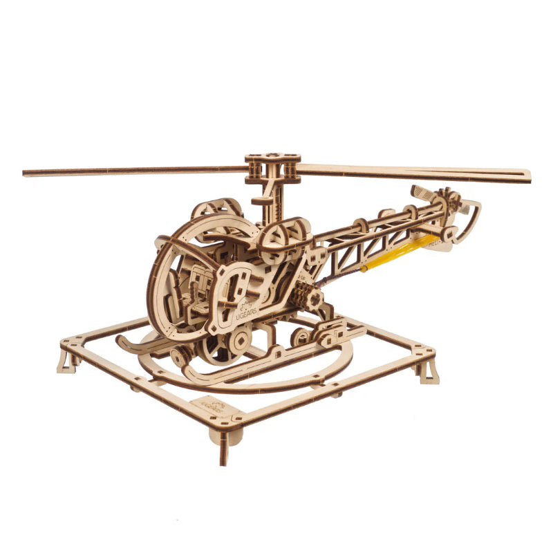 Puzle 3D de madera mecánico Ugears- Mini Helicóptero 🚁