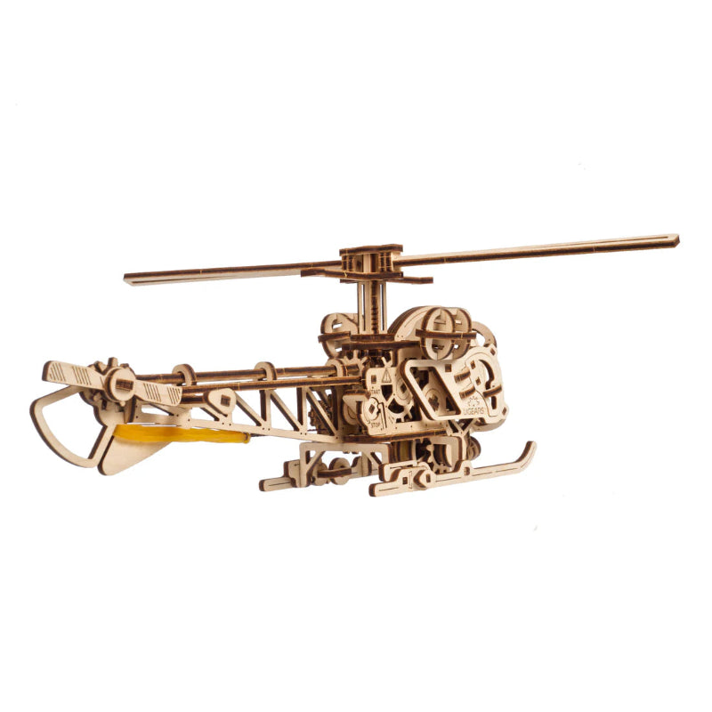 Puzle 3D de madera mecánico Ugears- Mini Helicóptero 🚁