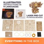 Steampunk airship de ugears incluido en el packing