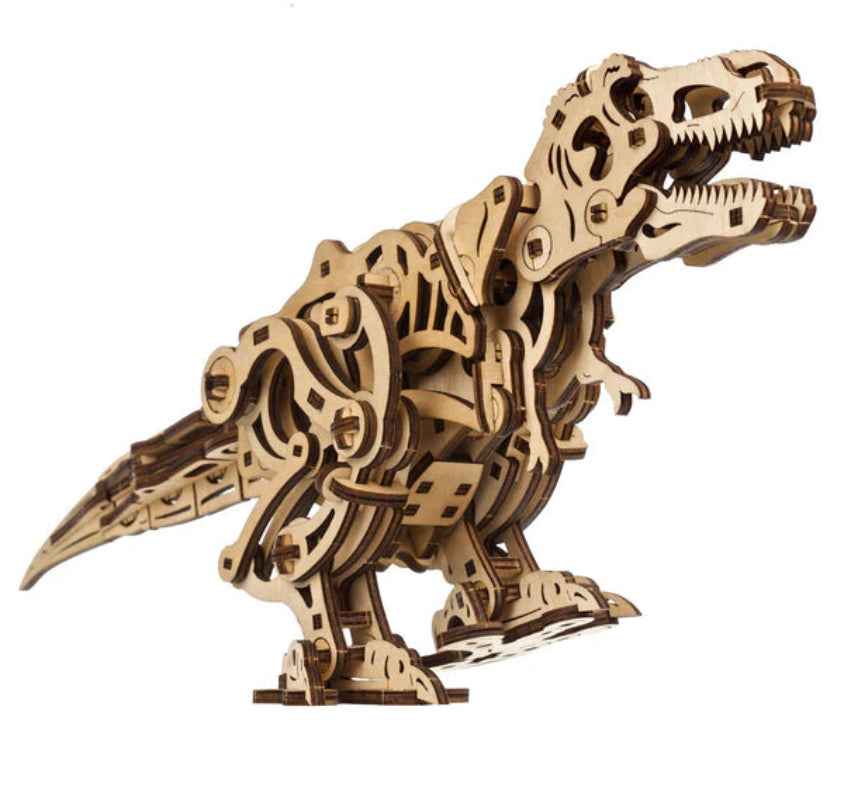 Puzle 3D de madera - Tyrannosaurus Rex - Ugears 🦖🚶‍♂️