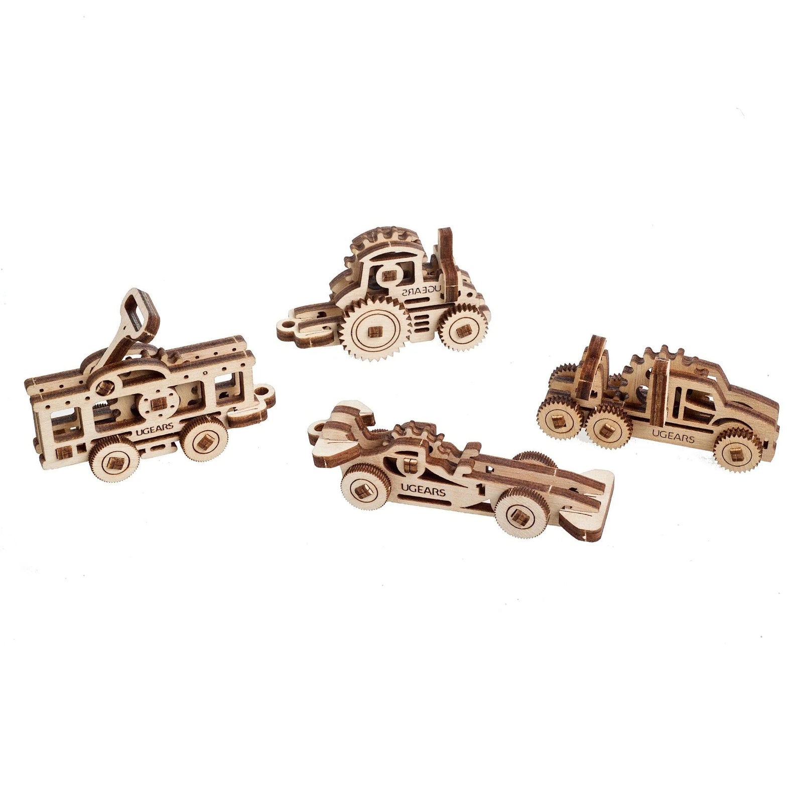 Puzle 3D de madera mecánico UGEARS- U-Fidgets Vehicles (Autitos de relajación)  🛞