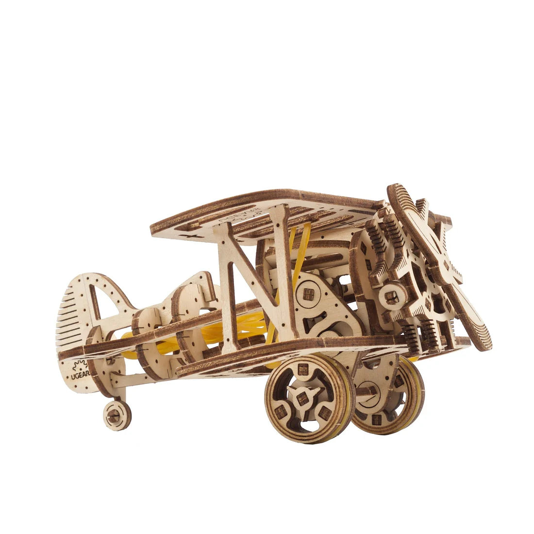Puzle 3D de madera mecánico UGEARS- Mini Biplano- 🛫
