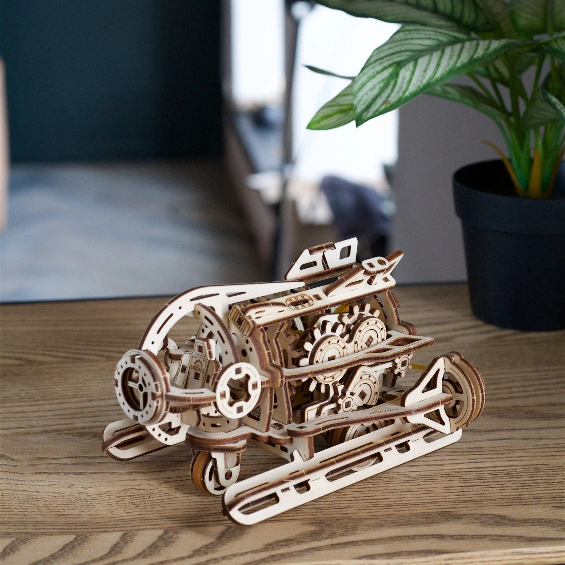 Puzle 3D de madera mecánico UGEARS - Submarino Steampunk ⚓🌊