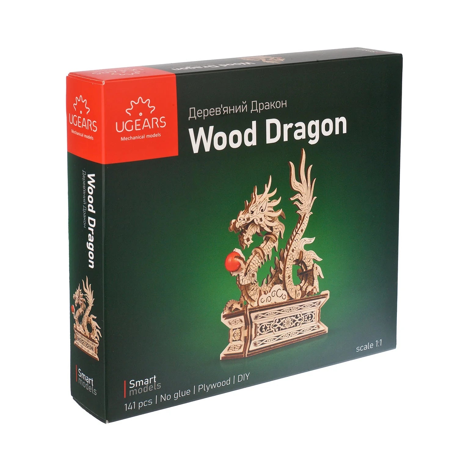 Puzle 3D de madera mecánico UGEARS - Wood Dragon 🐲