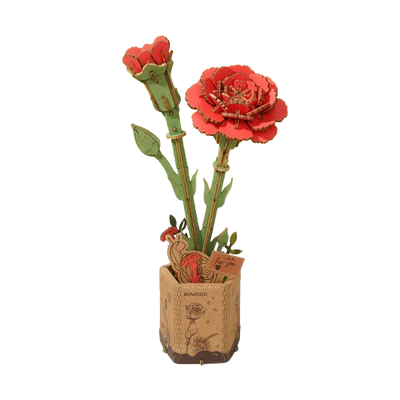 PUZZLE 3D MADERA ROBOTIME - ROWOOD  Red Carnation (Clavel) TW052 🥀