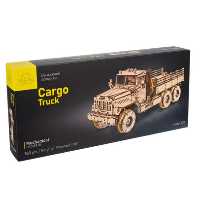 Puzle 3D de madera mecánico UGEARS- Cargo Truck (CAMIÓN DE CARGA) 🚚