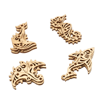 Puzle 3D de madera mecánico UGEARS- U-Fidgets Oceano Pacifico 🐋