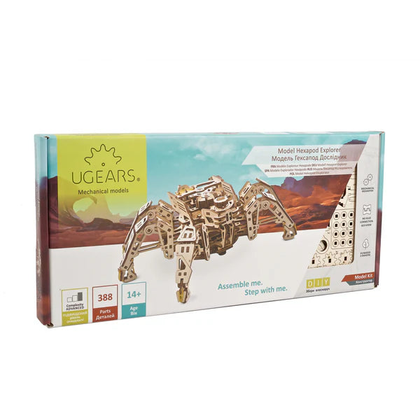 Puzle 3D de madera- Hexápodo- Ugears 🕷️