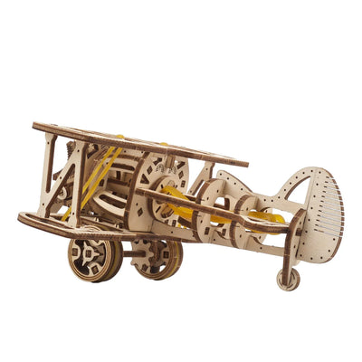 Puzle 3D de madera mecánico UGEARS- Mini Biplano- 🛫