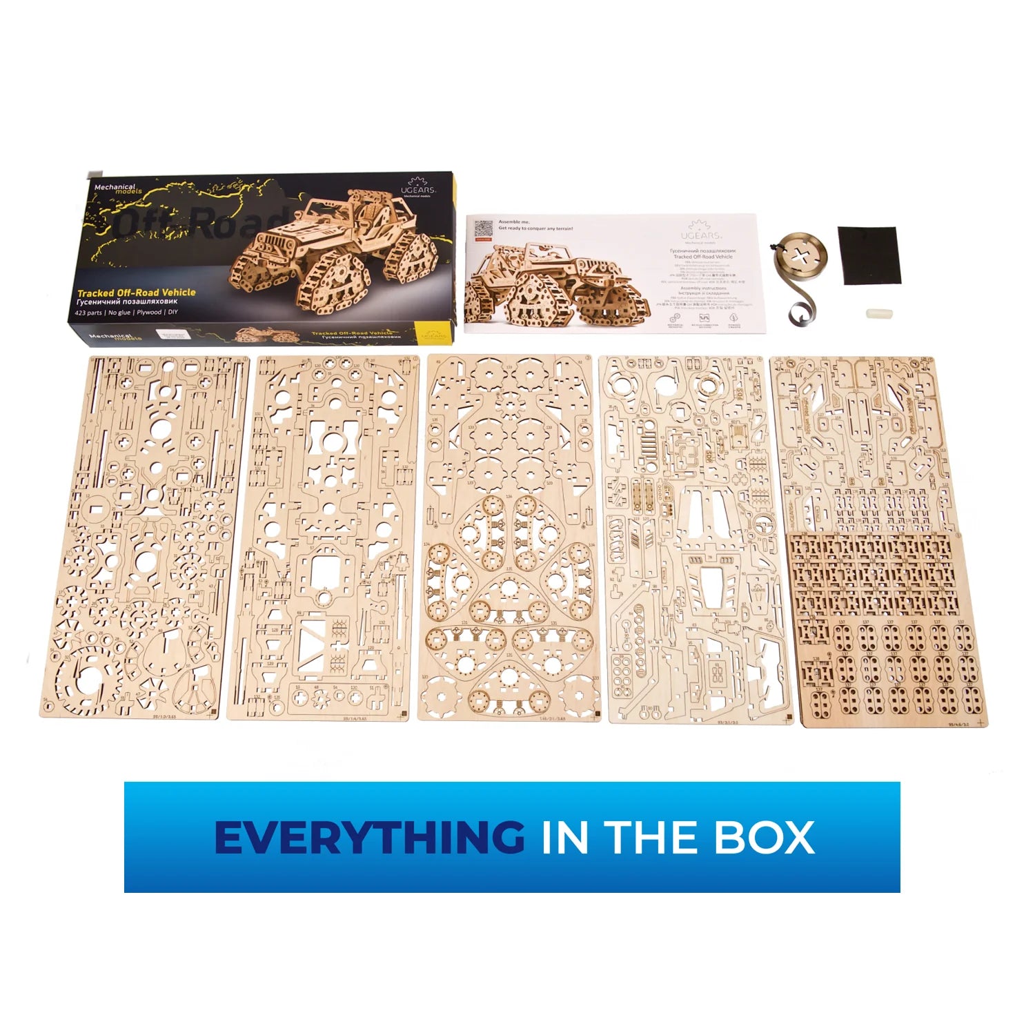 Puzle 3D de madera mecánico UGEARS - Vehiculo  TODO TERRENO Off Road (tracked off-Road)) 🚜