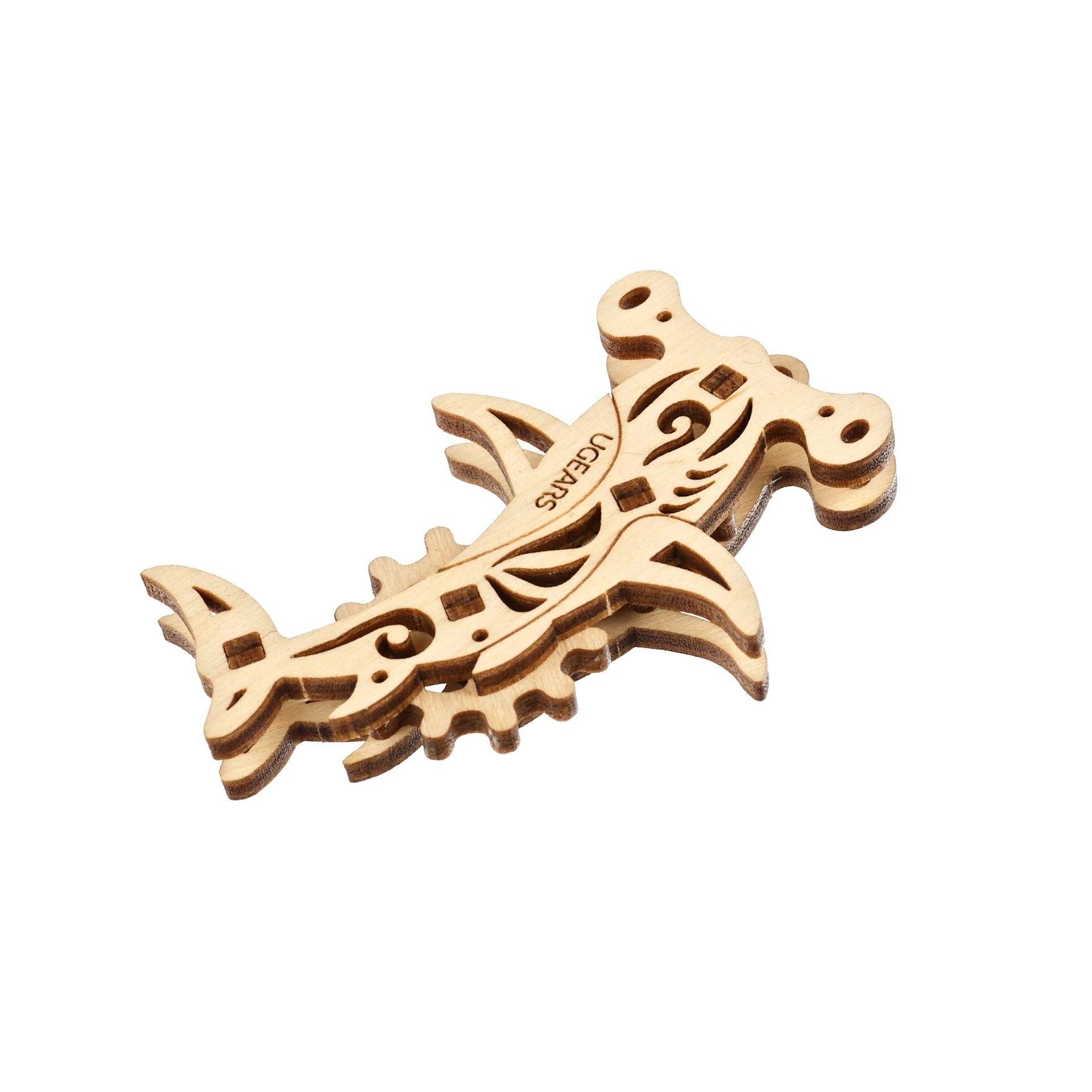 Puzle 3D de madera mecánico- U-Fidgets Oceano Atlantico- Ugears  🐬